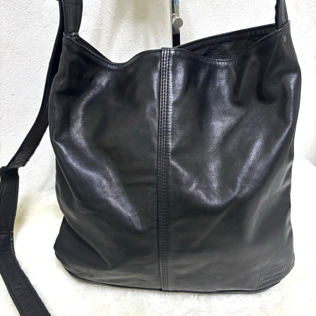 PORTER ポーター FRANK レザー ショルダーバッグ 斜め掛け 馬革