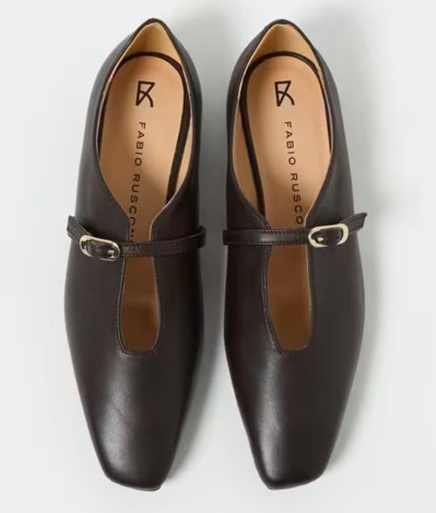 FABIO RUSCONI フラットシューズ 37 ダークブラウン