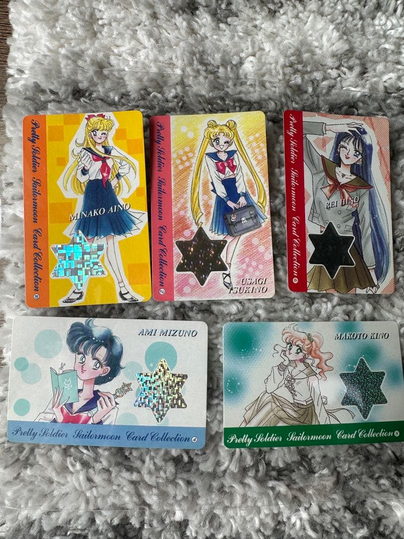 当時品　レア　セーラームーンカード　保存手帳付き　カード美品14枚セット