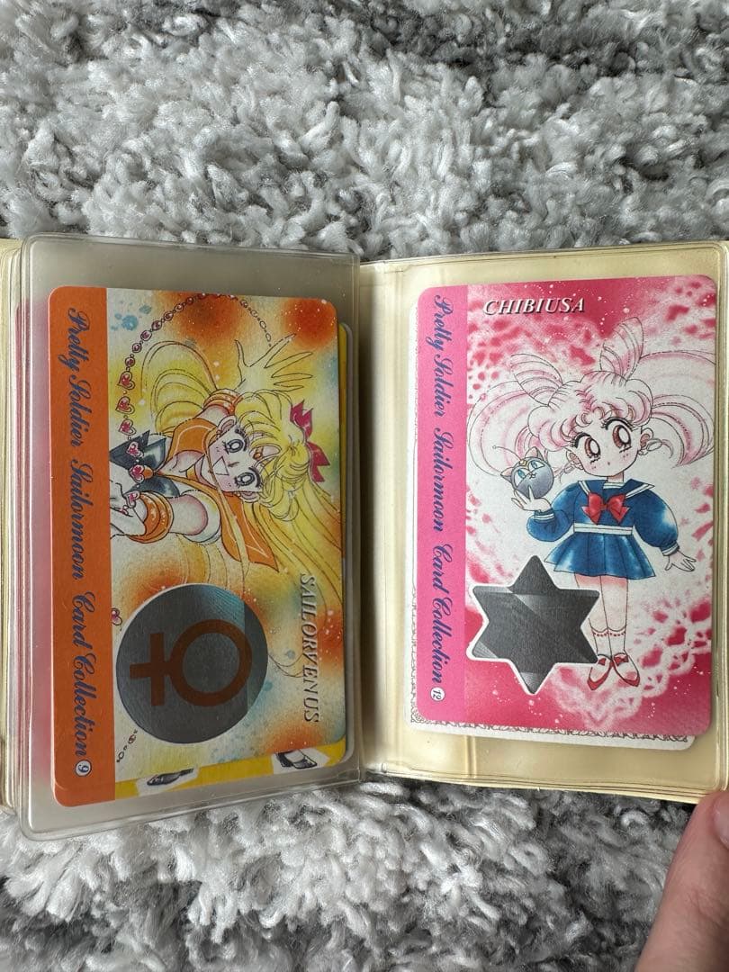 当時品　レア　セーラームーンカード　保存手帳付き　カード美品14枚セット