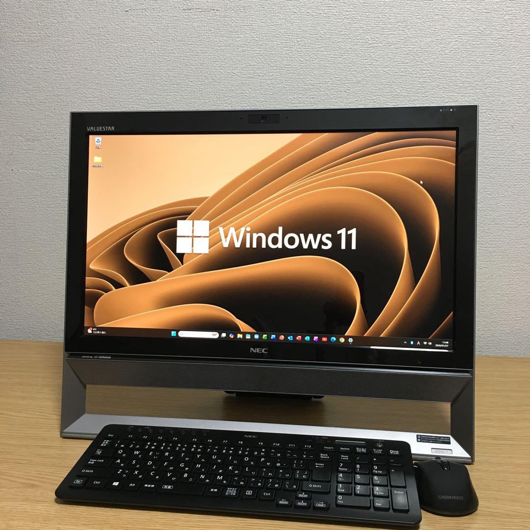 NEC VALUESTAR 地デジ Win11 一体型 SSD デスクトップPC