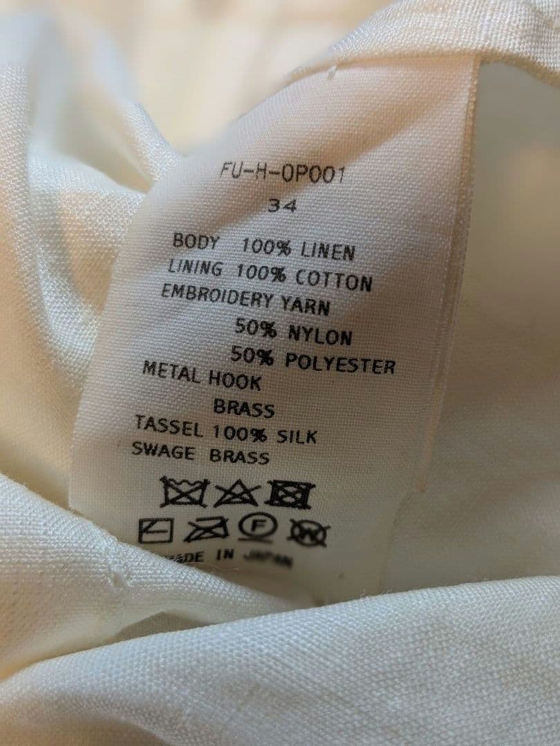 フミカウチダ fumika uchida チュニック　WHITE　34