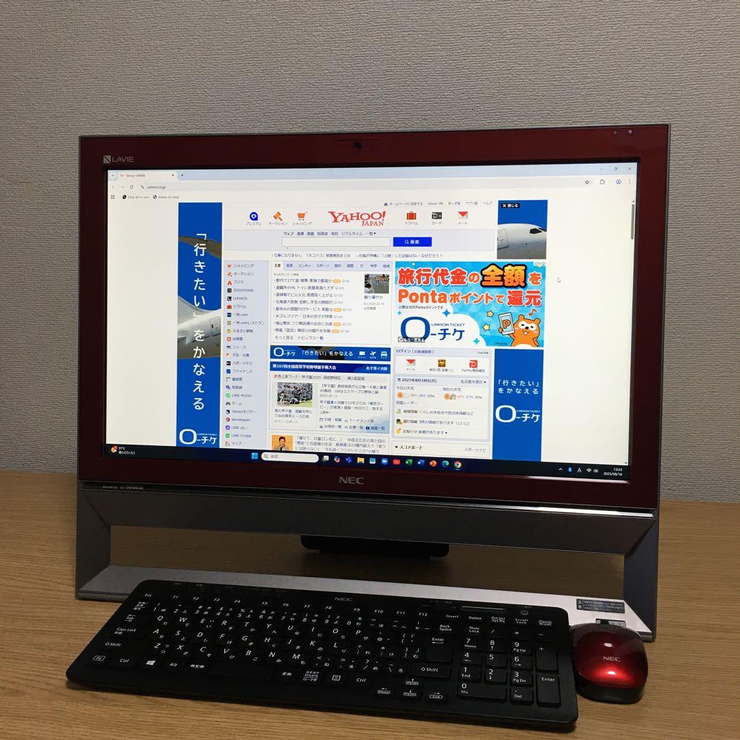 NEC 地デジ 一体型 デスクトップ 8Gメモリ 新品SSD 21.5'モニター
