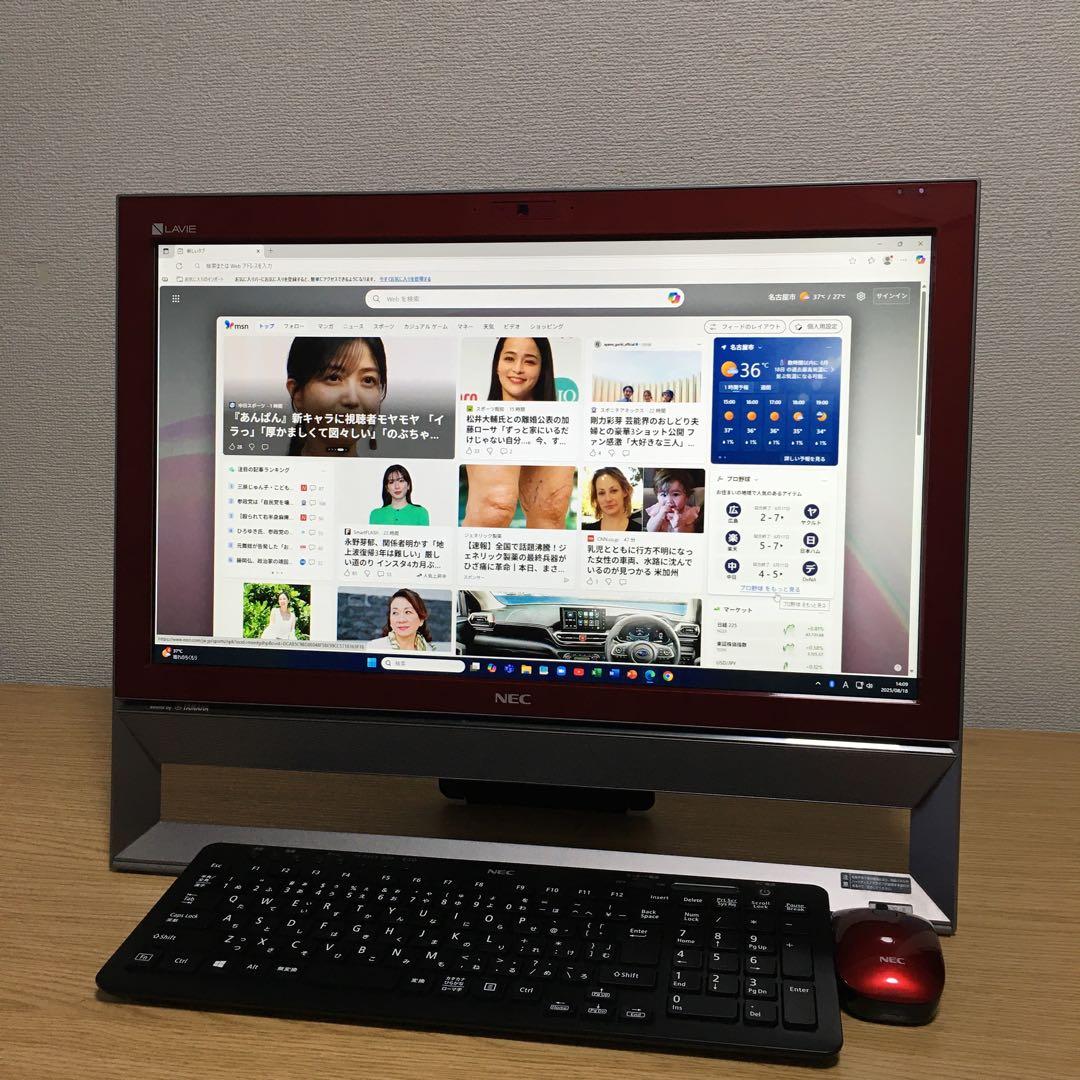 NEC 地デジ 一体型 デスクトップ 8Gメモリ 新品SSD 21.5'モニター