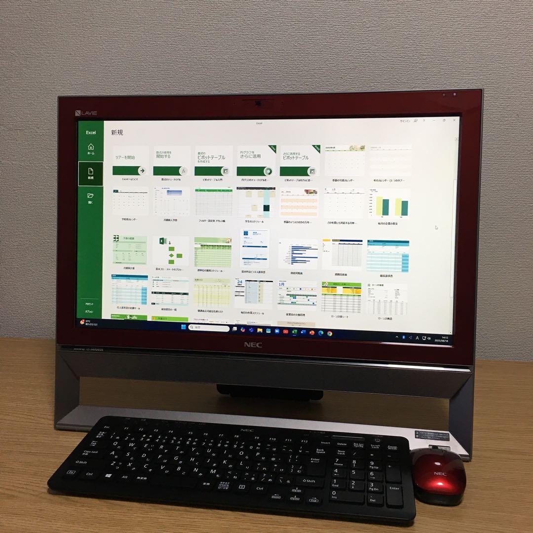 NEC 地デジ 一体型 デスクトップ 8Gメモリ 新品SSD 21.5'モニター