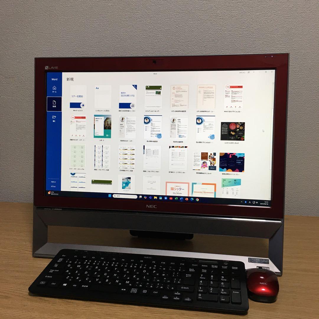 NEC 地デジ 一体型 デスクトップ 8Gメモリ 新品SSD 21.5'モニター