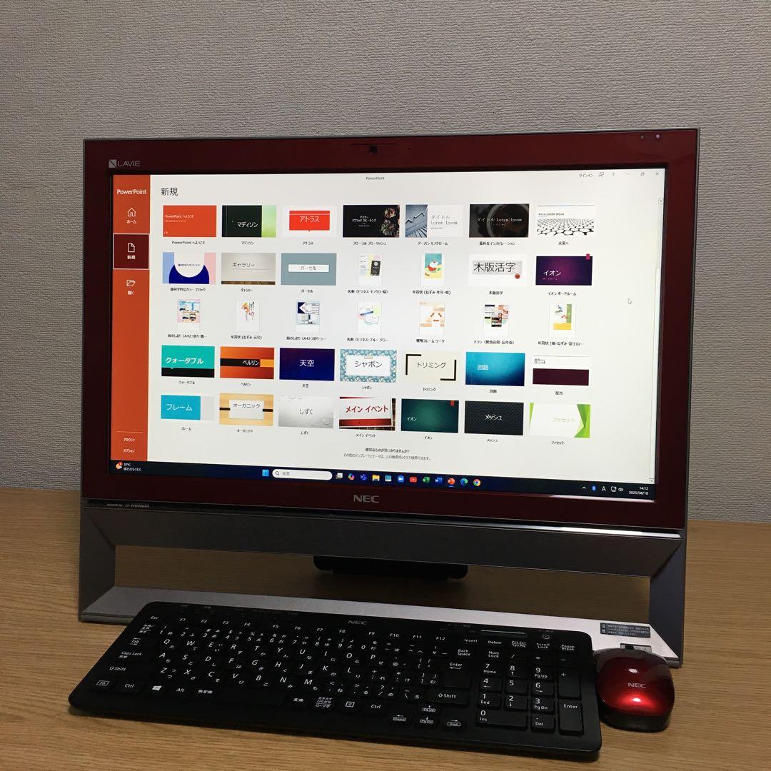 NEC 地デジ 一体型 デスクトップ 8Gメモリ 新品SSD 21.5'モニター