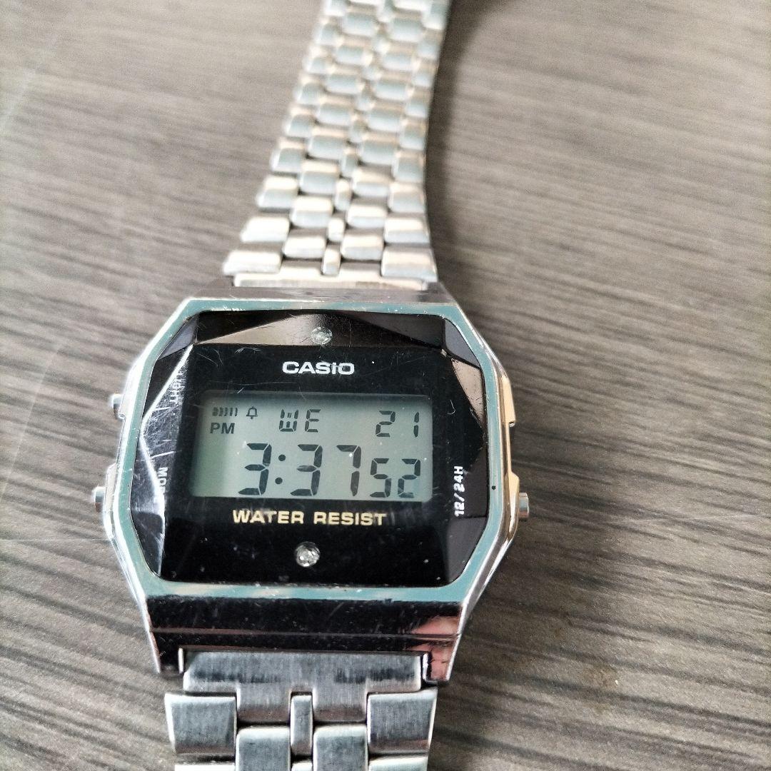 CASIO チープカシオ A159W　天然ダイヤ付き メンズ腕時計