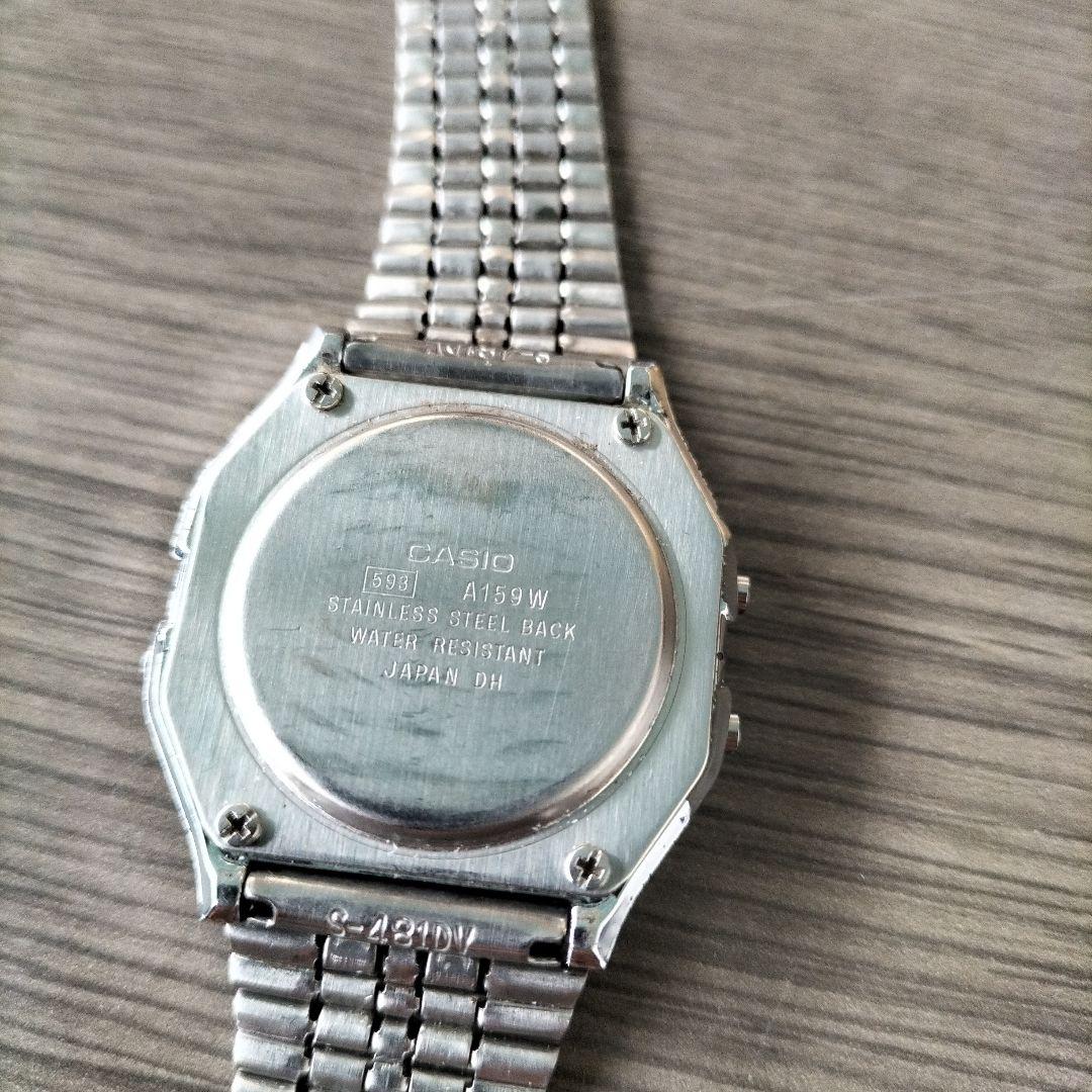 CASIO チープカシオ A159W　天然ダイヤ付き メンズ腕時計