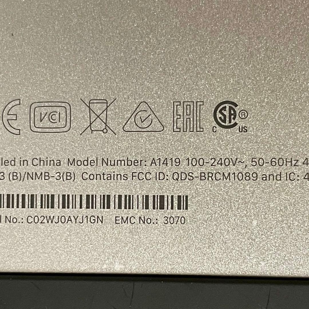 iMac 27インチ A1419 16GB 2TB RP570 ジャンク 元箱付