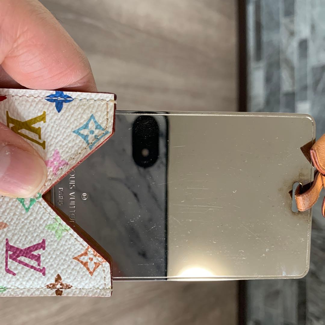 【人気】ルイヴィトン ミラー M92650 マルチカラー ホワイト 鑑定済み