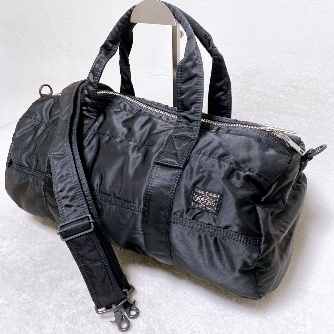 極美品 希少　PORTER タンカー 2WAYボストンバッグ　ダッフルバッグ　黒
