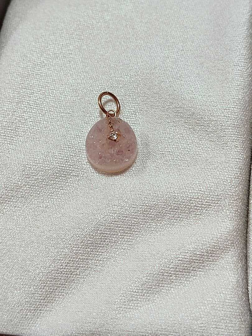 K10 K18 珊瑚　シトリン　アメジスト　ダイヤ　チャーム　3点セット