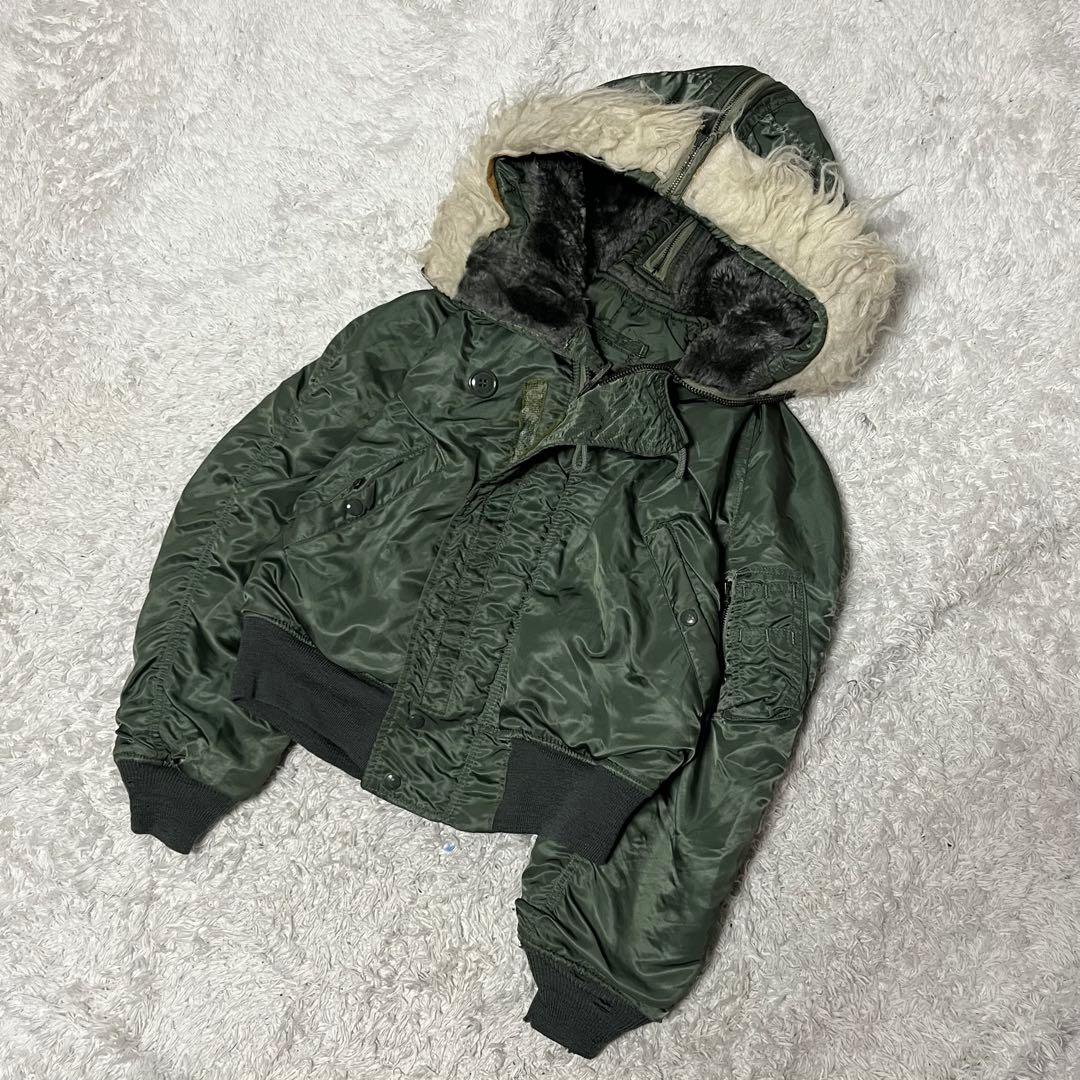 状態良好✨アルファ 80’s n-2b 白ファー Y2K USA製