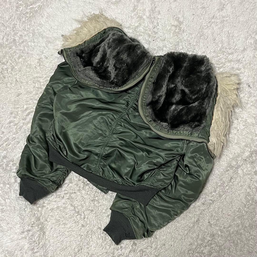 状態良好✨アルファ 80’s n-2b 白ファー Y2K USA製