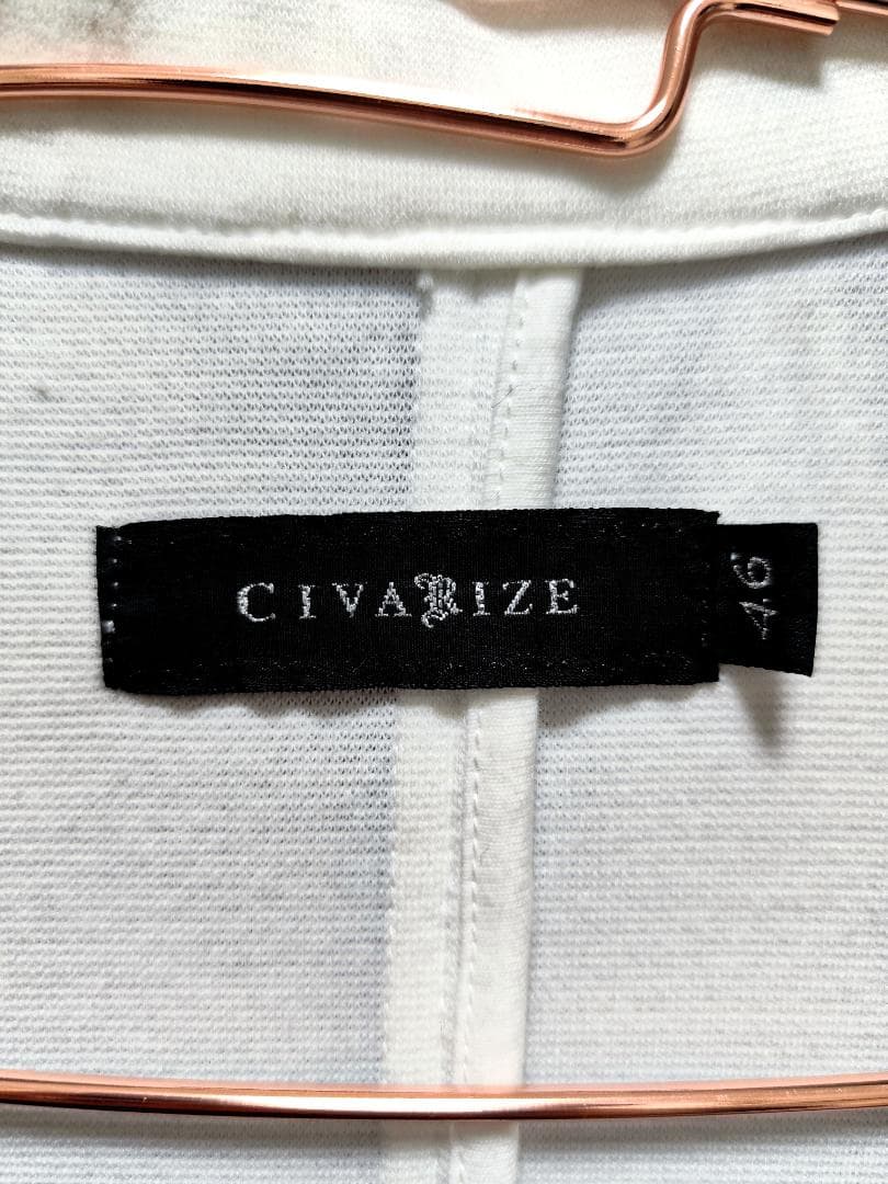【美品】CIVARIZE モノトーン テーラードジャケット 46 昇華プリント