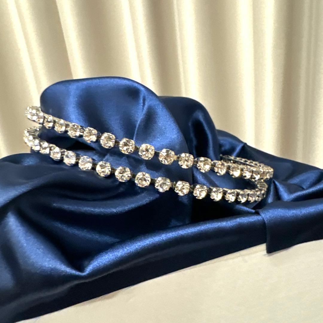 ラブティアラ　2連クリスタルカチューシャ＆イヤリングセット