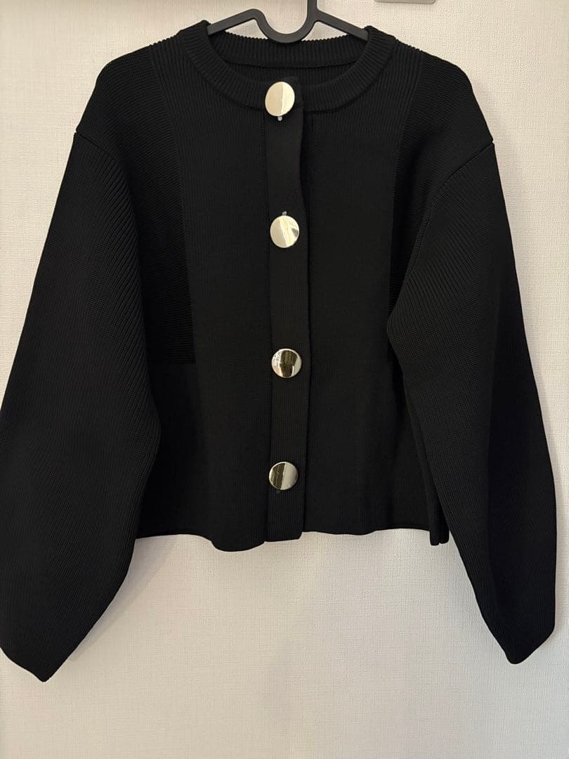 ADAM ET ROPE' セレクトネックウェーブボタンカーディガン