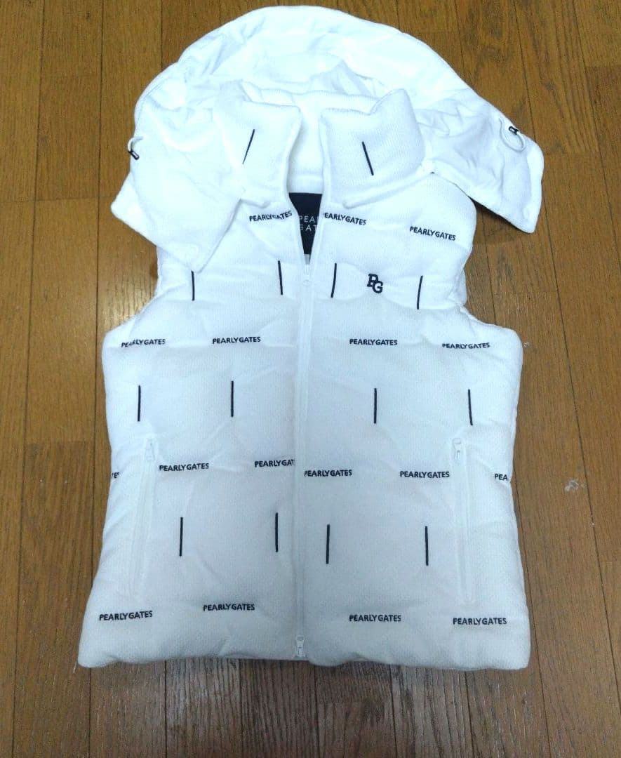 PEARLY GATES フード付き中綿 ダウンベスト レディース