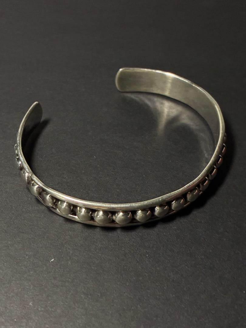 純銀925 シルバーバングル｜ベアリングデザイン｜約23g｜