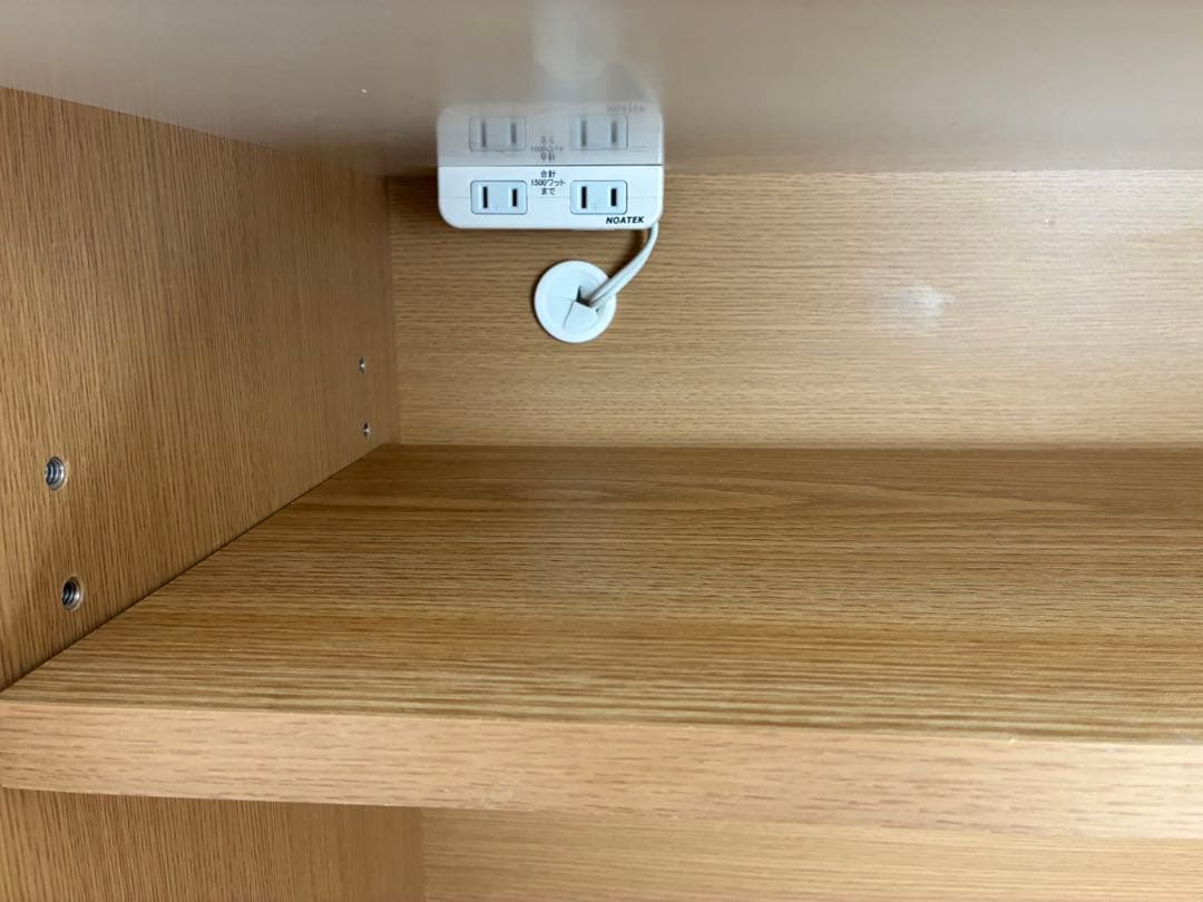 無印良品　オーク材 オープンカップボード（ワゴン付き）