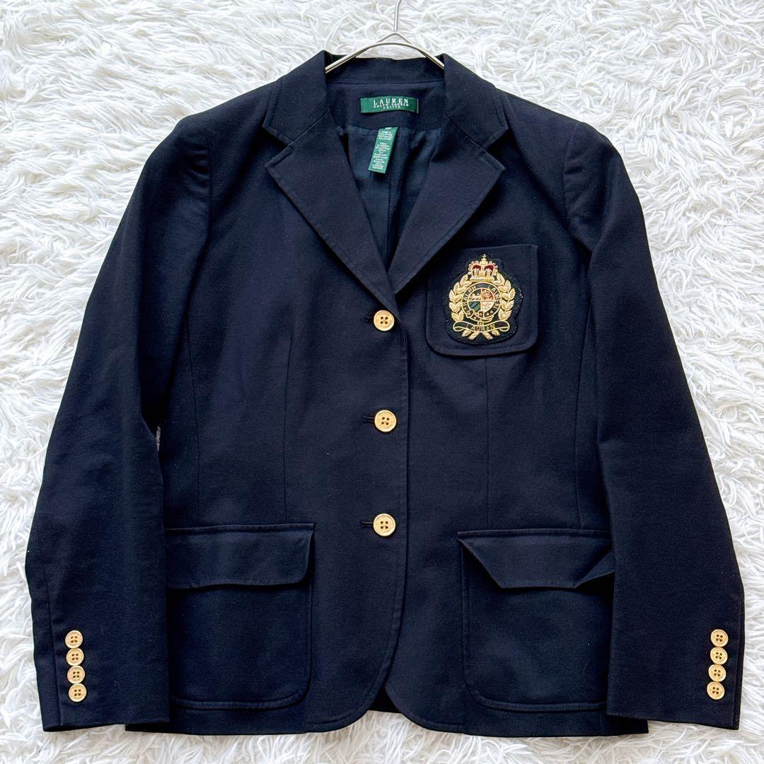 ラルフローレン 金ボタン エンブレム ジャケット 紺ブレ Mサイズ相当