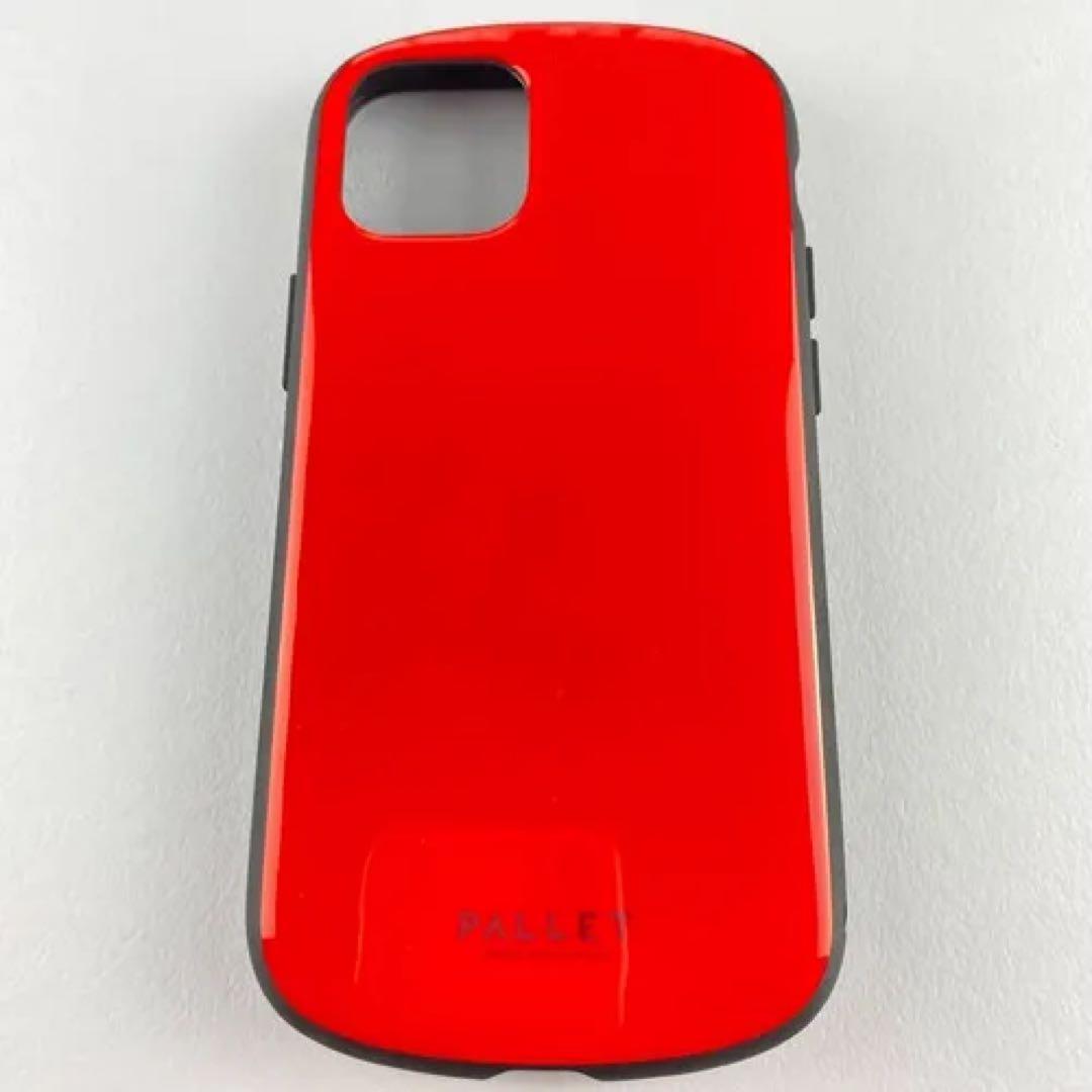 iPhone 12 mini ハイブリッド ケース PET×TPU レッド ①