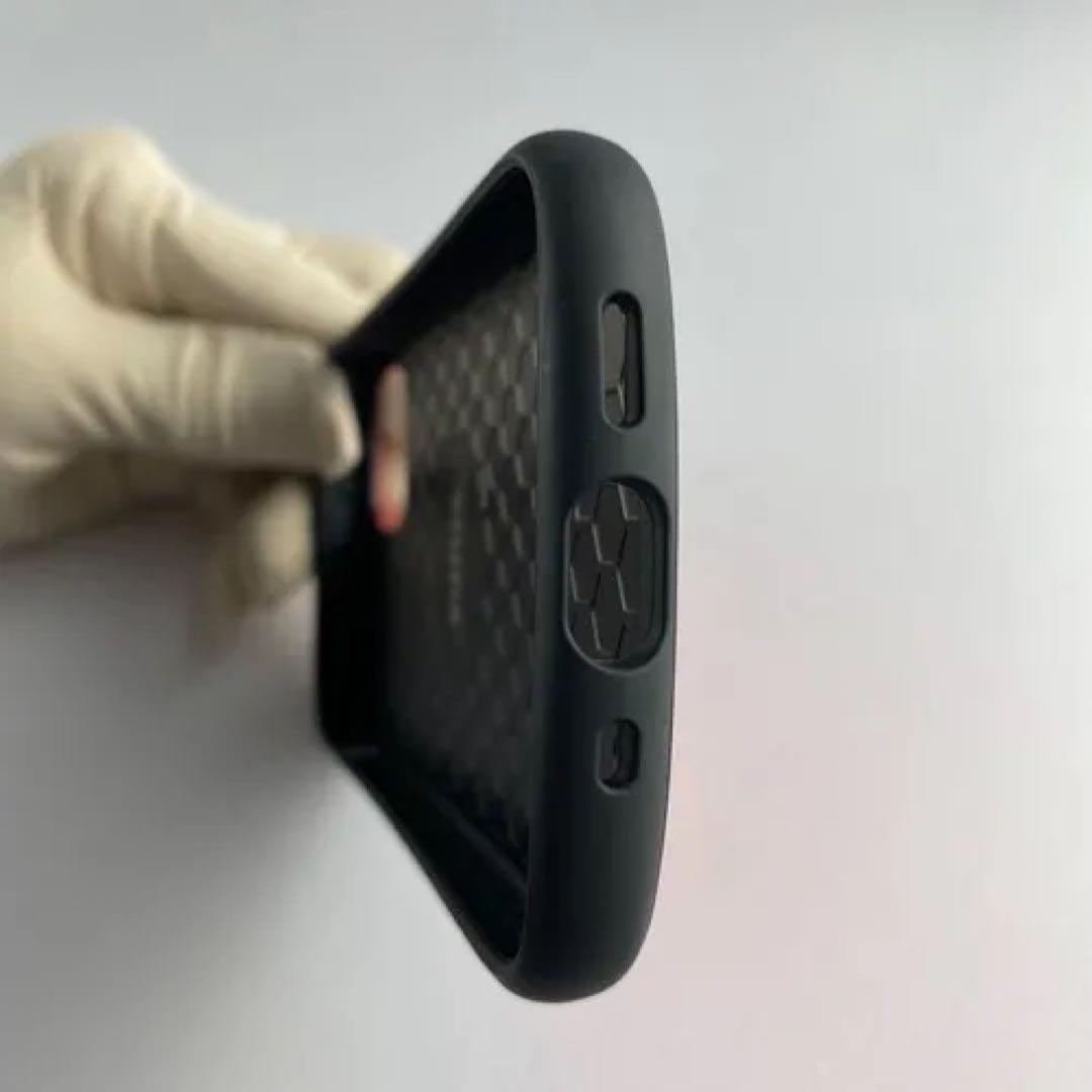 iPhone 12 mini ハイブリッド ケース PET×TPU レッド ①