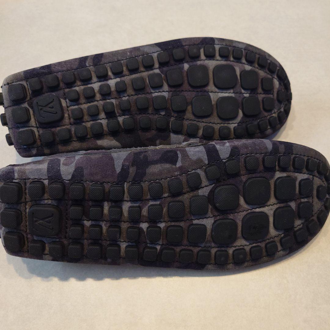 ルイヴィトン ドライビングシューズ　モカシン　カモフラ　迷彩　26cm