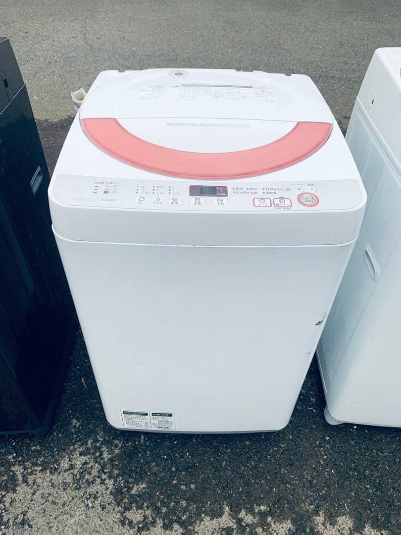 送料設置無料　SHARP 電気洗濯機　ES-GE60R-P
