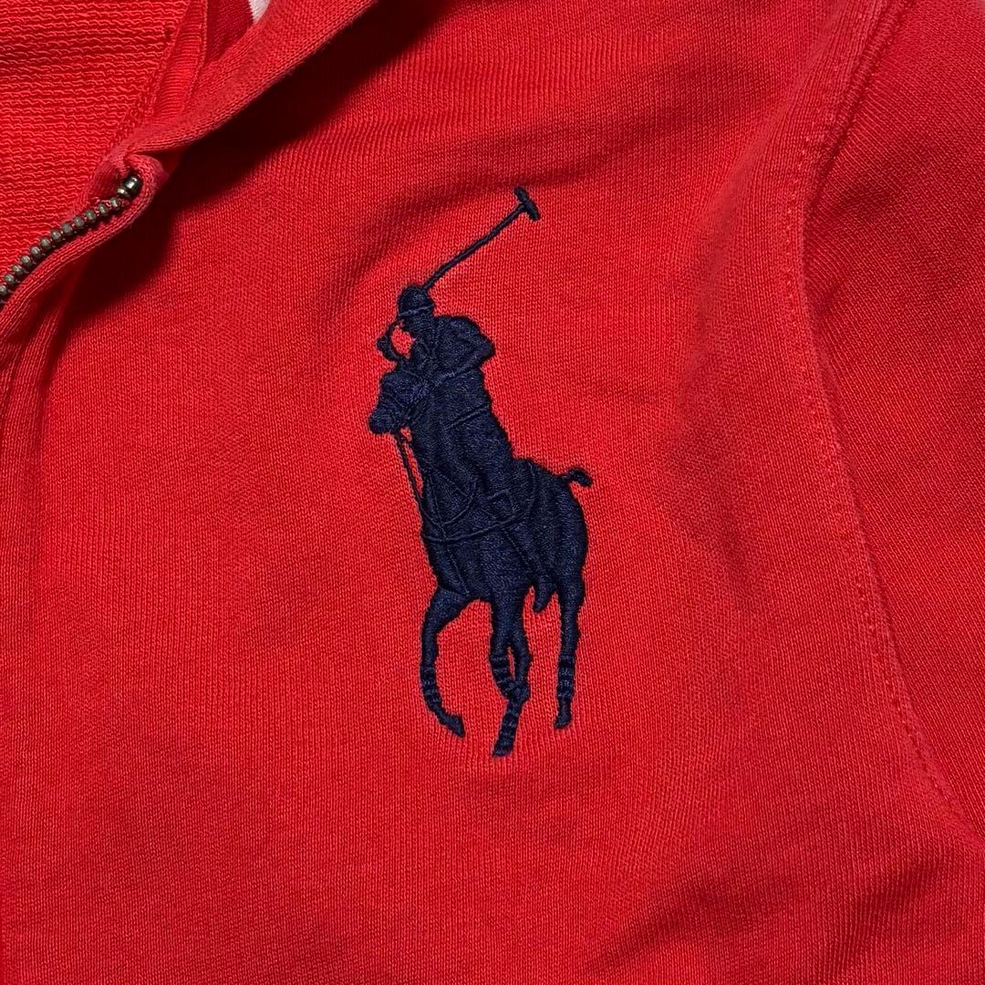 POLO ラルフローレン ジップパーカー ビックポニー 赤 Y2K 平成 お兄系