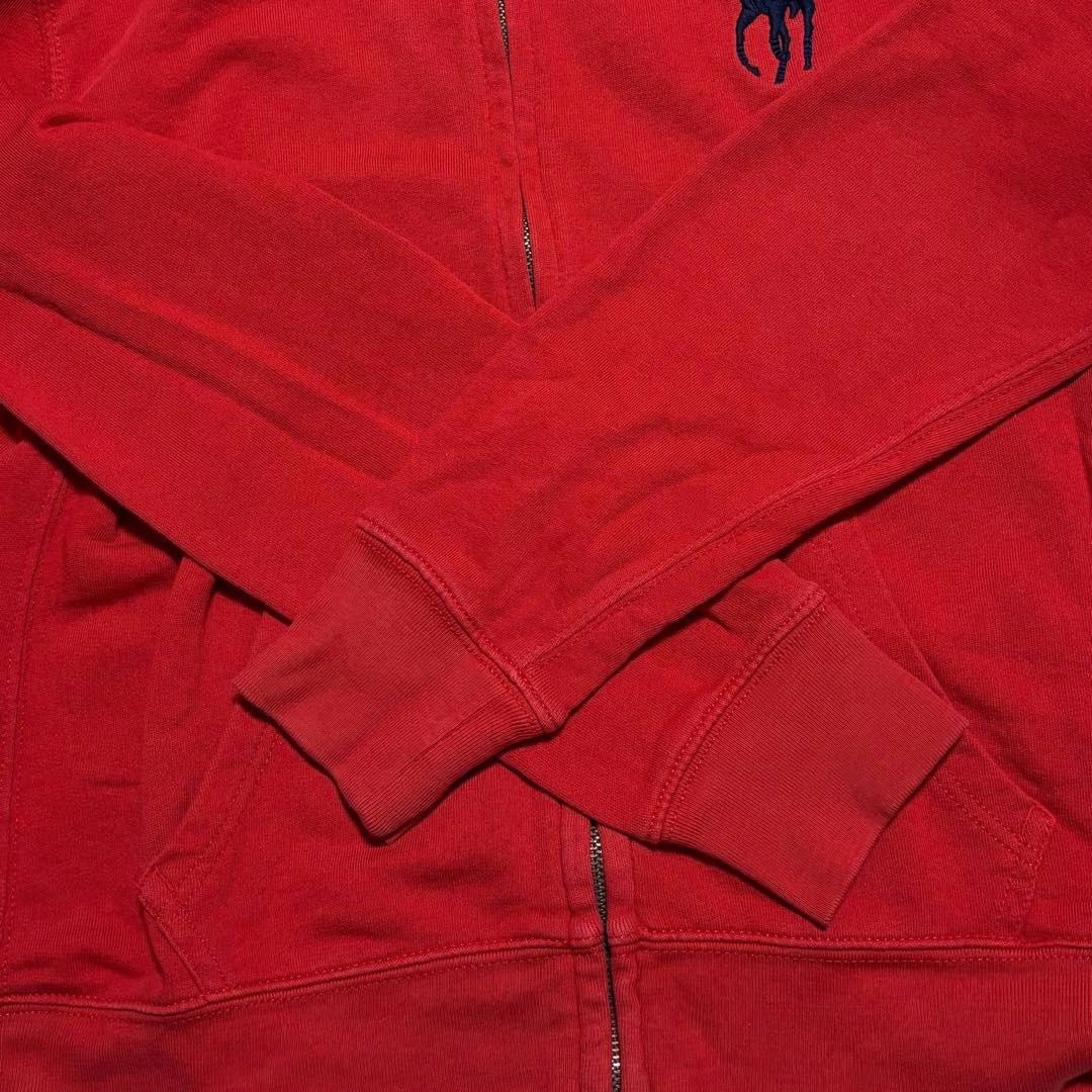 POLO ラルフローレン ジップパーカー ビックポニー 赤 Y2K 平成 お兄系