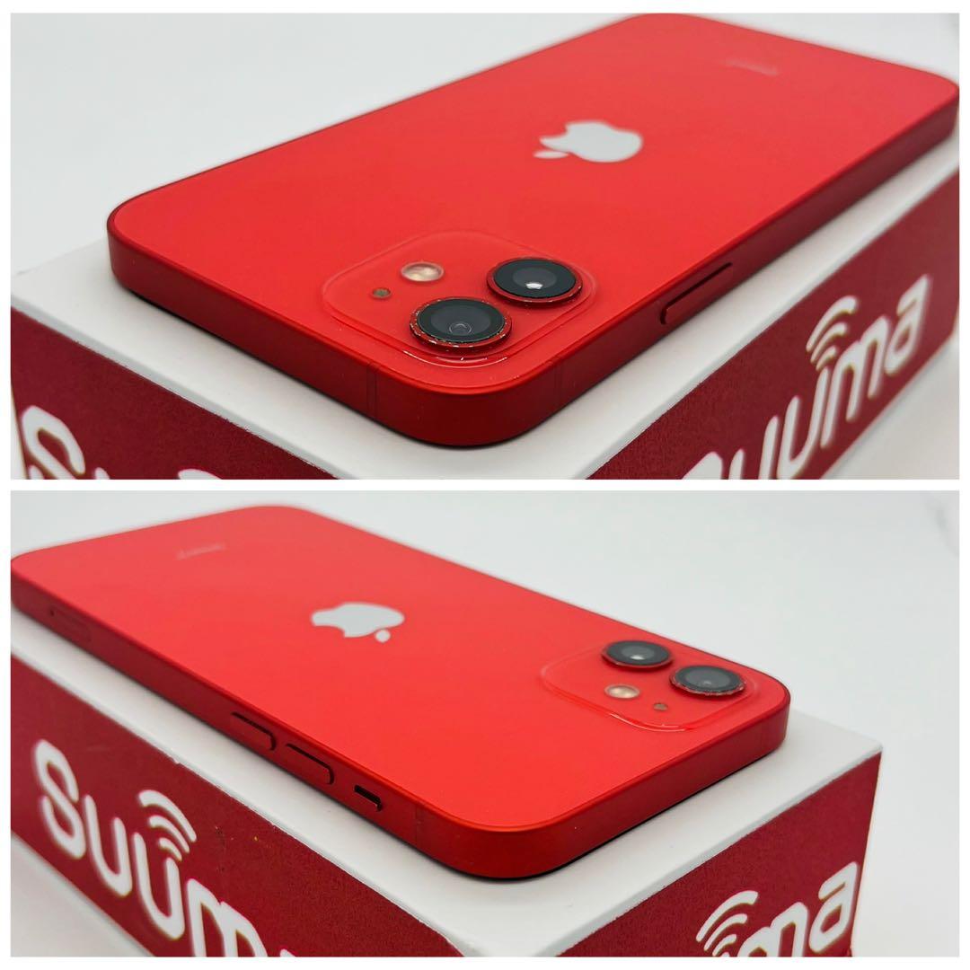 B 100% iPhone 12 128 GB SIMフリー レッド 本体