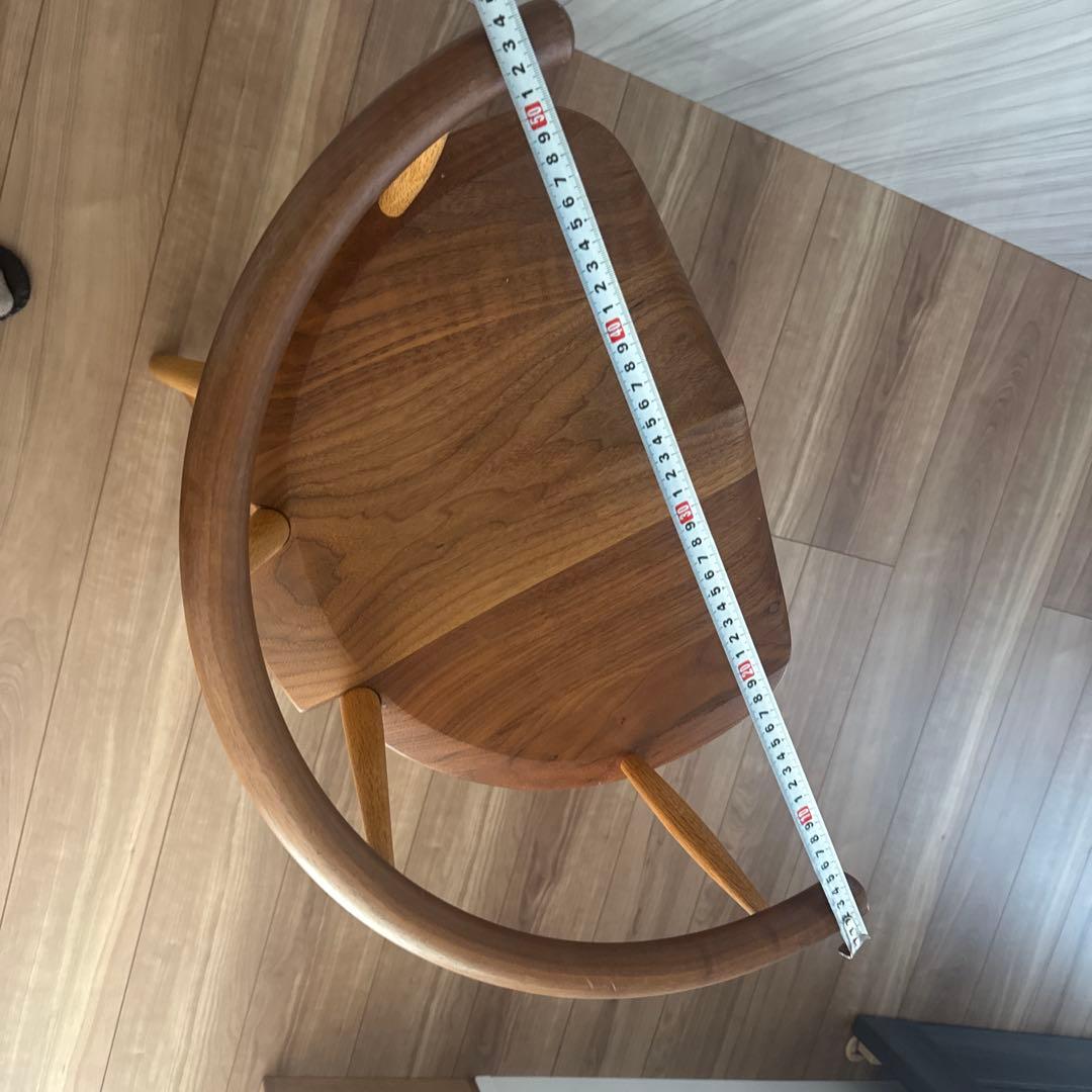 木製スツール 背もたれ付き ブラウン　柏木工　高山wood works TWW