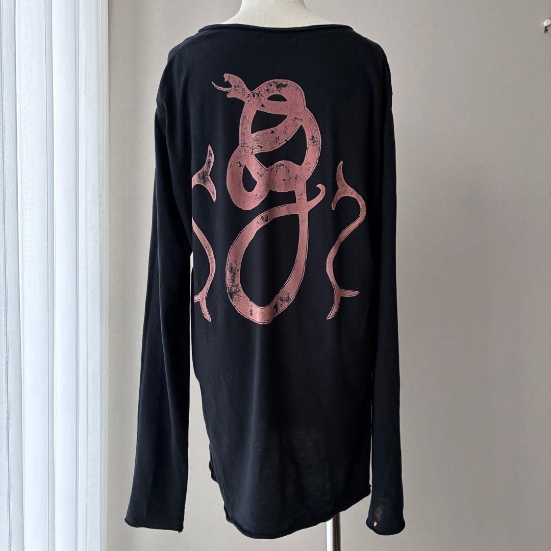 gunda ガンダ 蛇モチーフ フェード加工 ロングスリーブカットソー 日本製