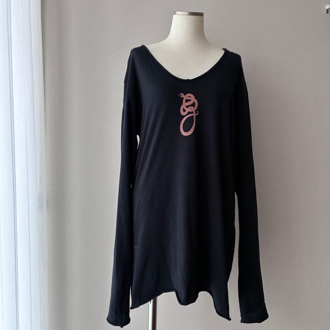 gunda ガンダ 蛇モチーフ フェード加工 ロングスリーブカットソー 日本製