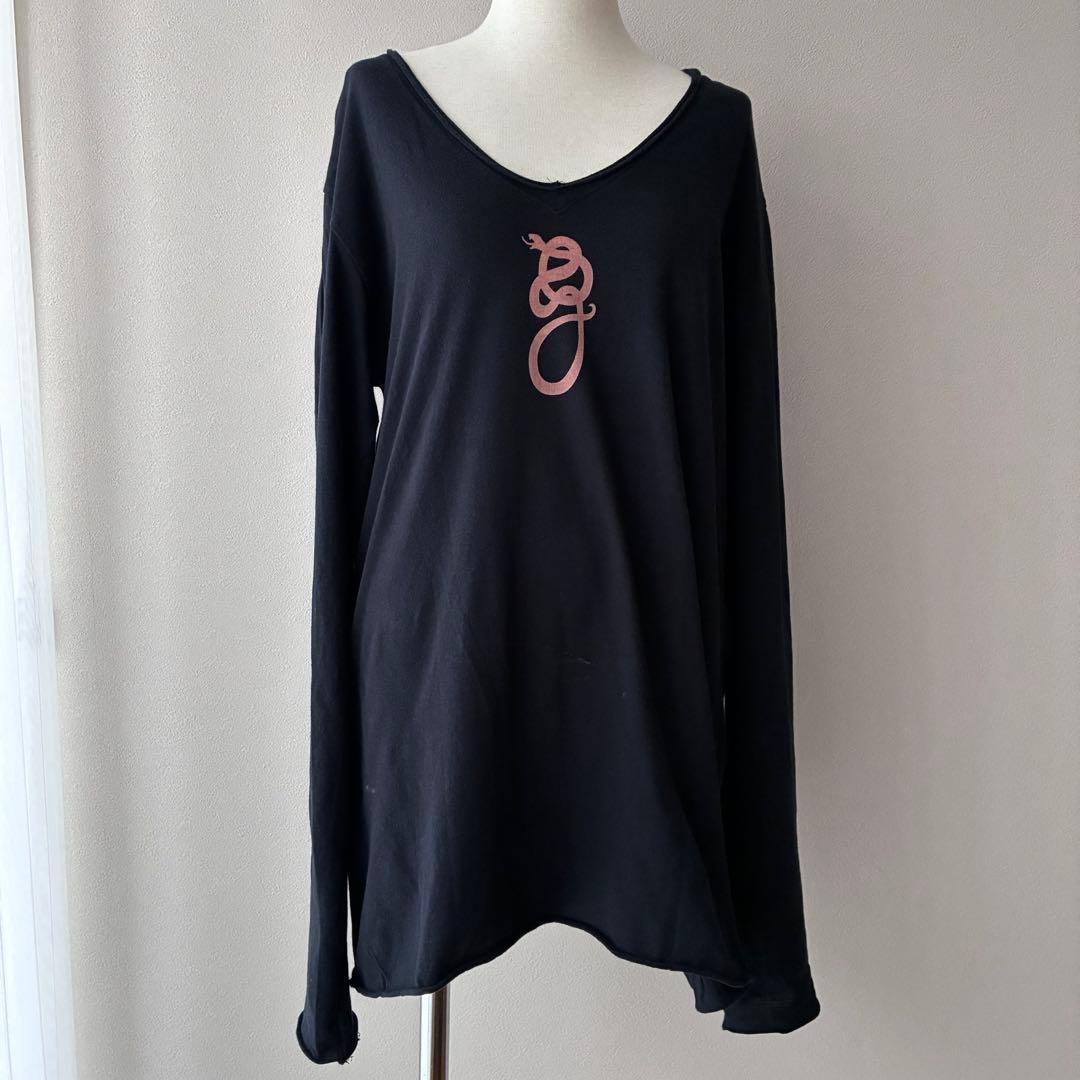 gunda ガンダ 蛇モチーフ フェード加工 ロングスリーブカットソー 日本製