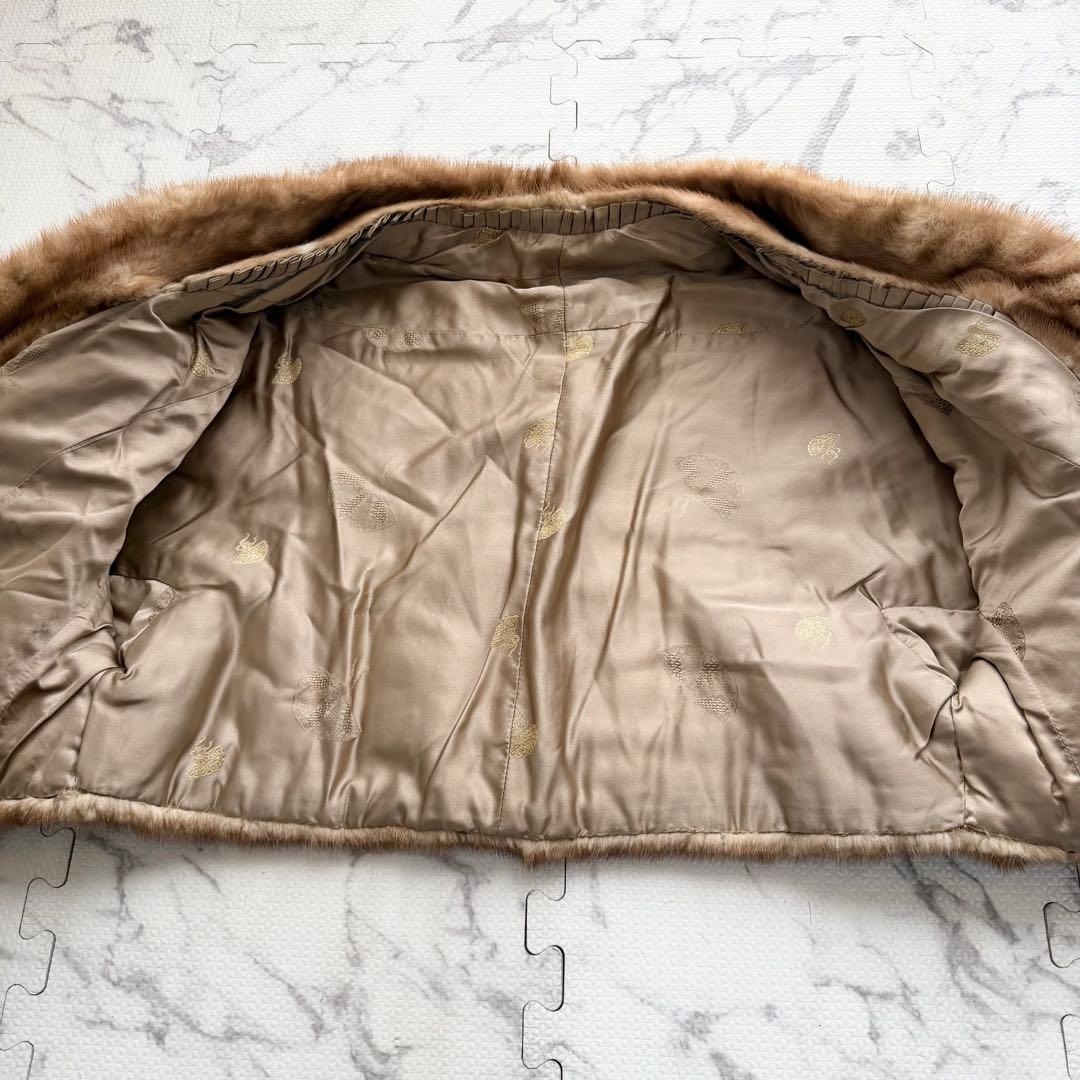 美品✨ ミンクファー パステルミンク 高級 毛皮 ケープ ポンチョ 羽織り