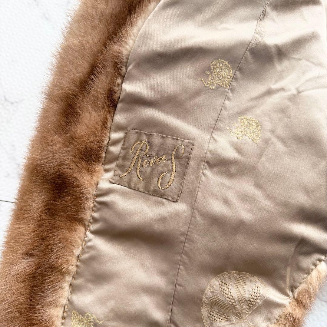 美品✨ ミンクファー パステルミンク 高級 毛皮 ケープ ポンチョ 羽織り