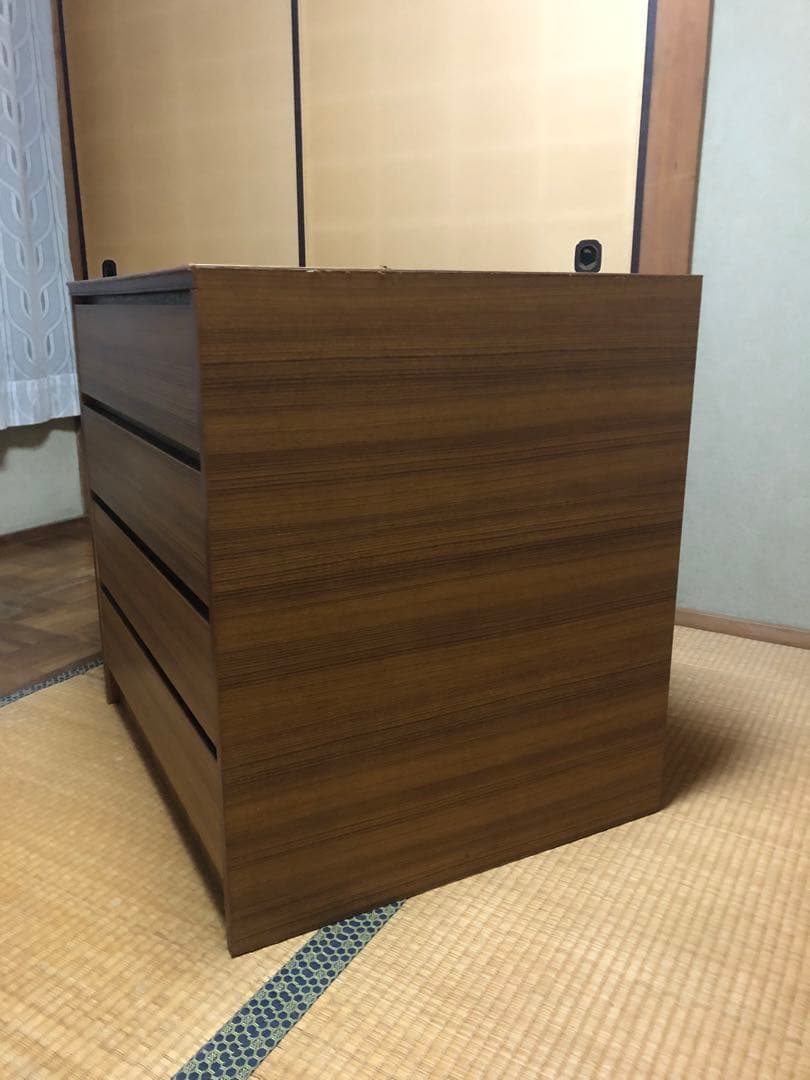 木製チェスト4段　美品　送料8,600円込み　縦71cm×横73.5cm
