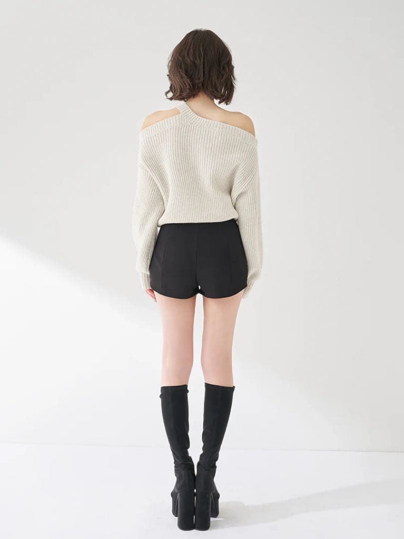 新品タグ付 美シルエットショートパンツ ブラック フリー ダーリッチ