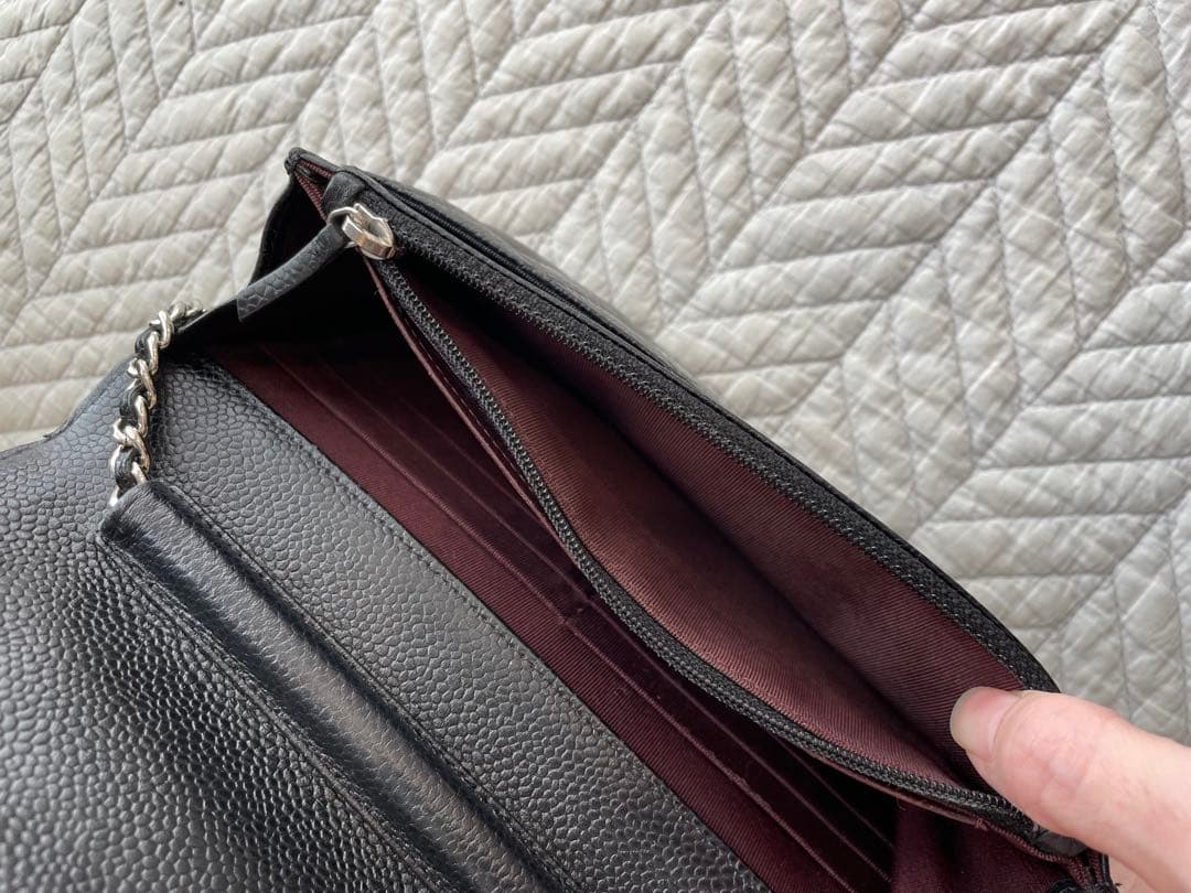 専用シャネル　キャビアスキンチェーンウォレット