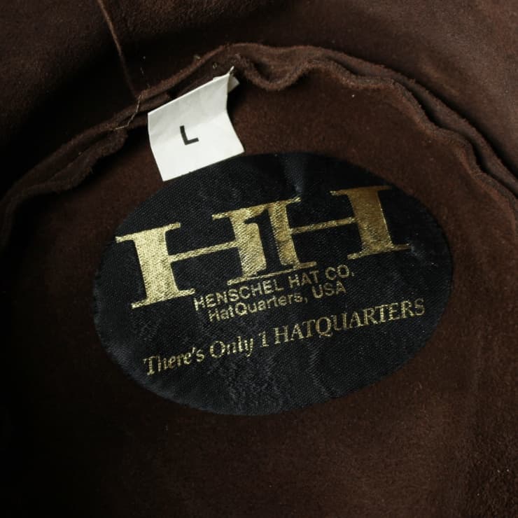 HENSCHELレザーカウボーイハット テンガロンウエスタンブラウンL ss58