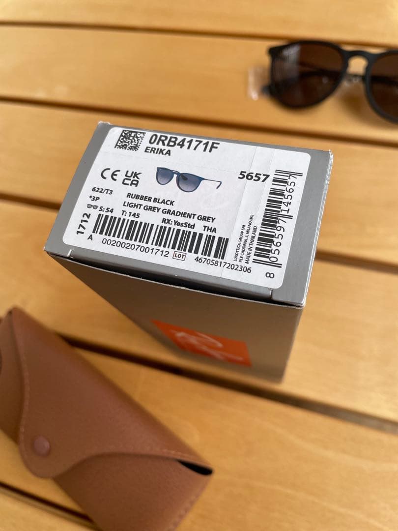 Ray-Ban ORB4171F 偏光レンズグレーアジアンフィットラバーブラック