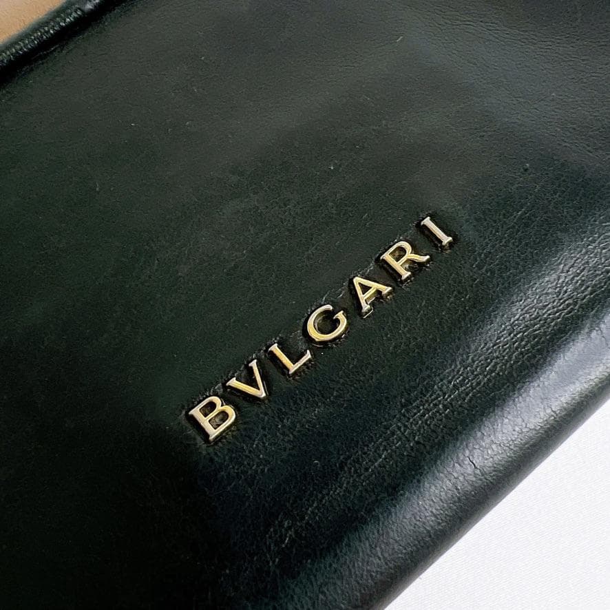 劇レア　ブルガリ BVLGARI 　セルベンティ　長財布 ブラック×ブラウン