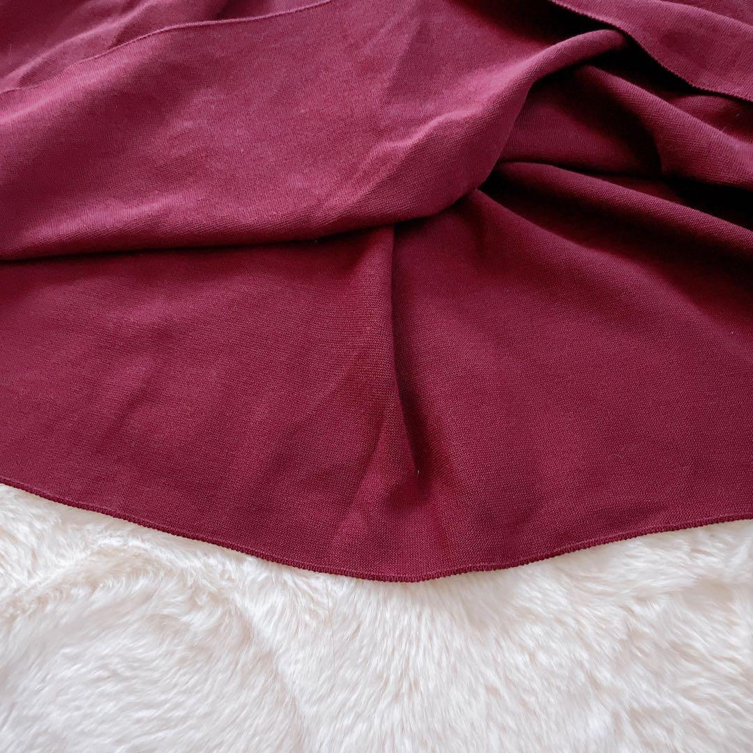 未使用級　セルフォード　M ホールガーメント　ニットロングワンピース　パープル