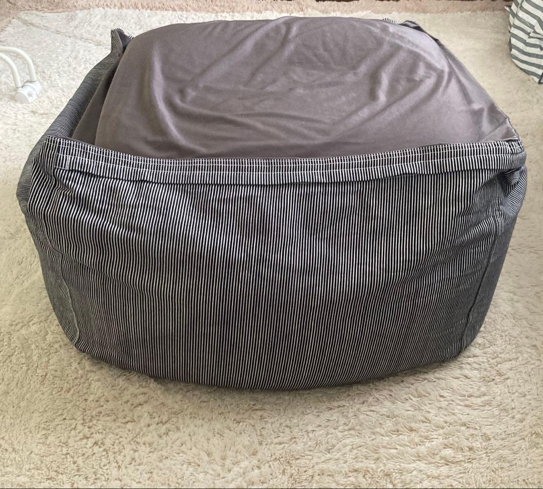 無印良品　体にフィットするソファ大　65×65×43cm 綿デニム　ヒッコリー