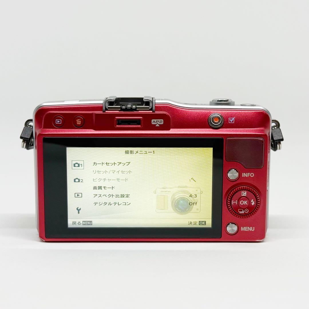 OLYMPUS PEN Mini E-PM2 レッド オリンパス ミラーレス 赤