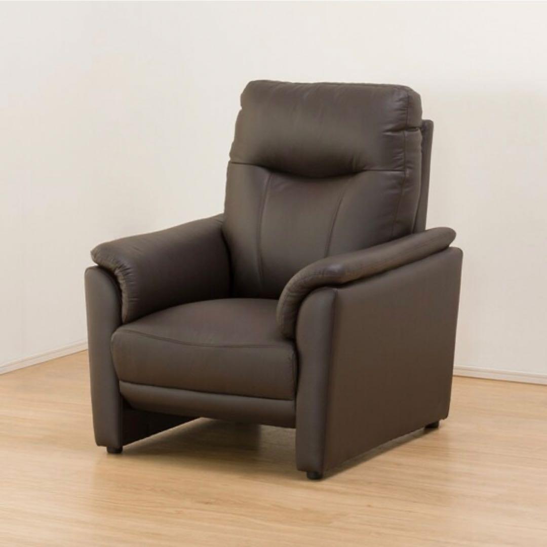 【大特価】ニトリ　１人掛け皮ソファ