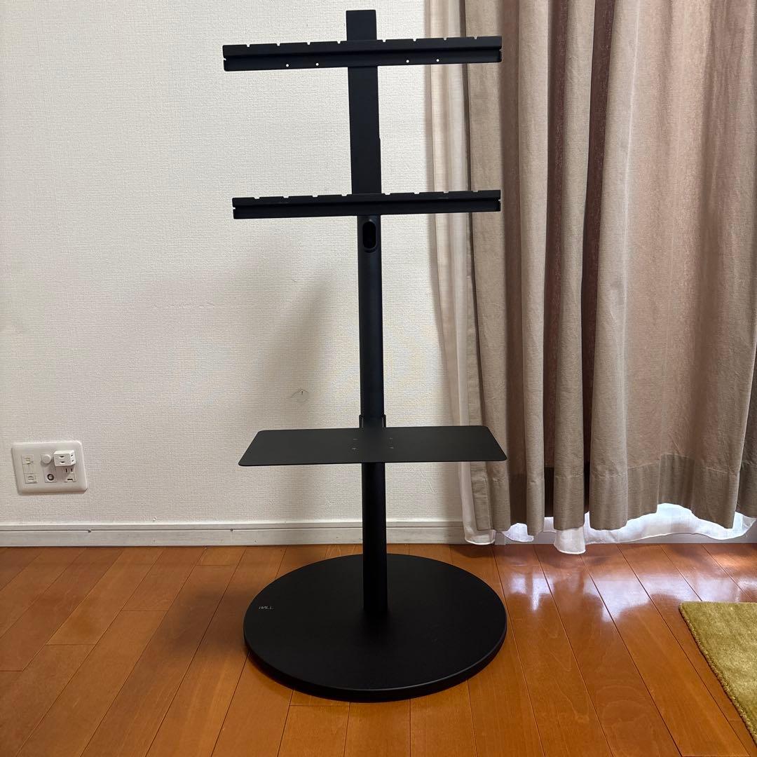 美品　WALLテレビ台 24～55V型対応　ブラック　キャスター付